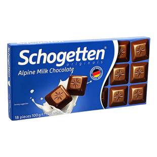 丝格德牛奶巧克力德国进口美可馨Schogetten斯格登100g18颗可可脂