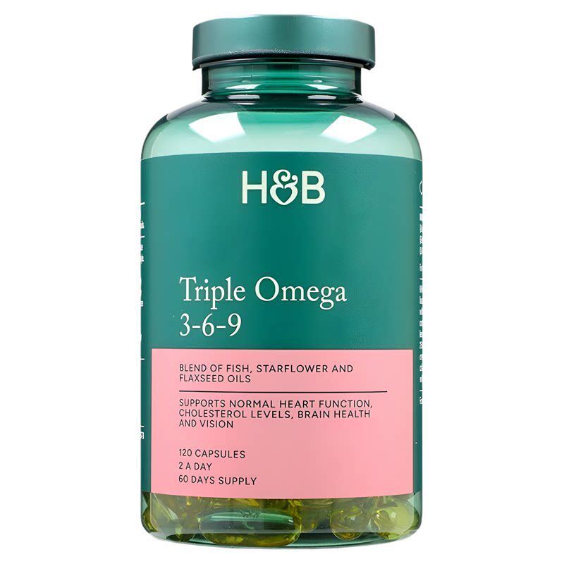 保税仓英国荷柏瑞369鱼油120粒