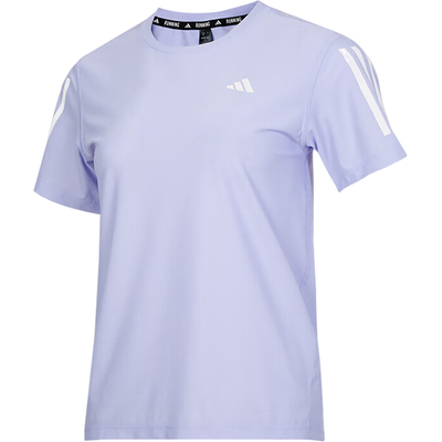 Adidas/阿迪达斯官方正品2025春季新款女士跑步针织短袖JD6435