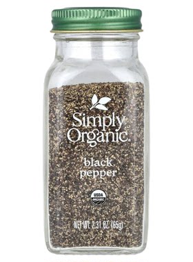 Simply Organic有机黑胡椒研磨调味料烧烤牛排意面