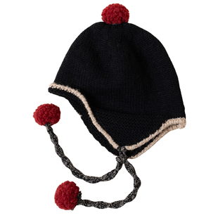 儿童毛线帽秋冬季宝宝针织帽男童帽子女童护耳帽保暖帽套头帽包头