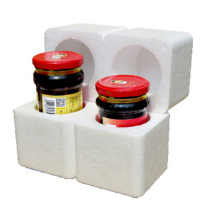 老干妈玻璃瓶泡沫箱泡沫盒包装饭扫光防撞防摔保护套辣椒酱盒1瓶