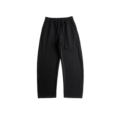 直筒休闲裤秋冬加绒加厚针织裤