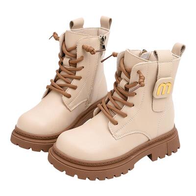 女童马丁靴加绒真皮儿童二棉短靴