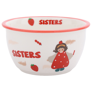 陶瓷个人专用精致饭碗家用一人一碗套装可爱菜盘子早餐盘亲子碗盘