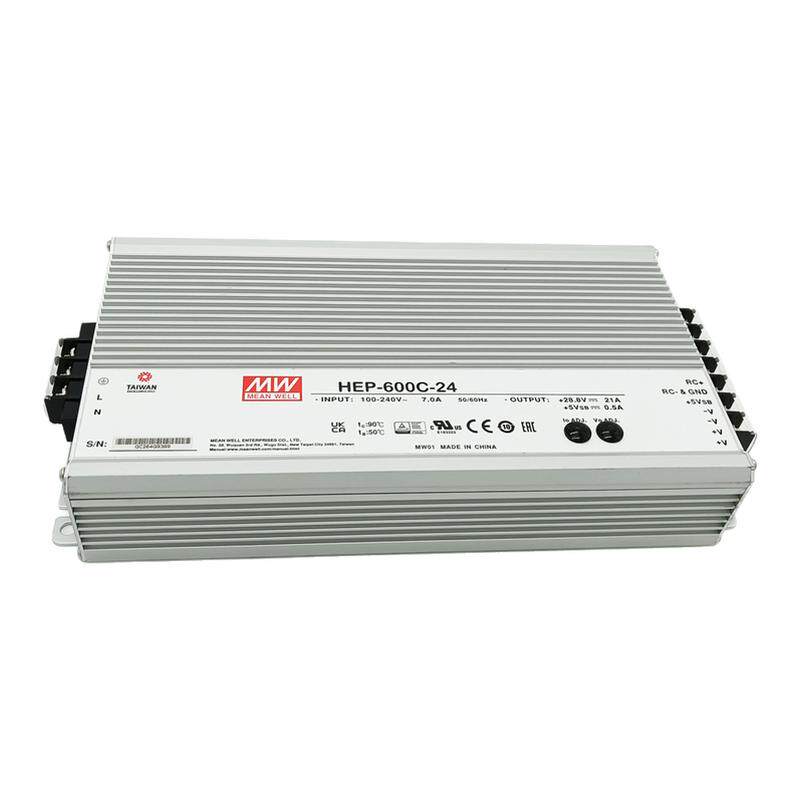 HEP-600C-24台湾600W24V25A电池3段充电器单组输出可调节电压