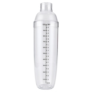 暴打柠檬带刻度PC雪克杯三件套手摇塑料雪克杯壶调酒器摇奶茶家用