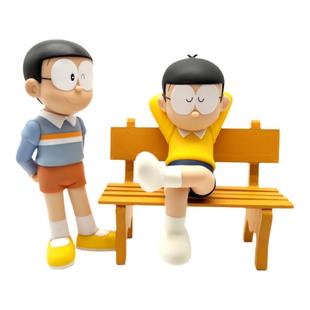 现货哆拉A梦叮当猫卧姿大雄搪胶公仔车摆儿童DIY生日蛋糕装饰礼物