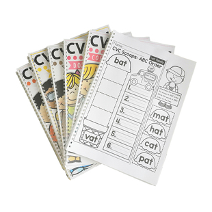 美国教师美式少儿英语幼儿园小学CVC单词phonics自然拼读法练习册