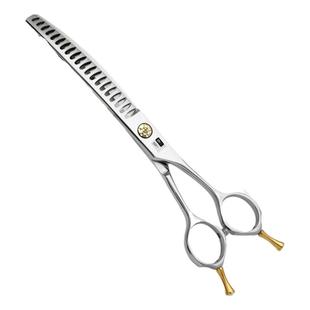 宠域弯鱼骨剪弯蓬蓬剪弯牙剪宠物美容剪刀弯剪狗狗修毛打薄精修剪