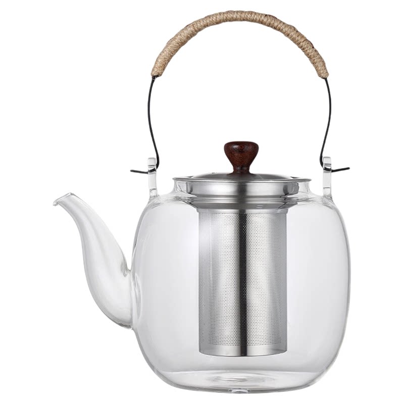 高硼硅玻璃提梁壶茶水壶电陶炉烧水煮茶壶不锈钢过滤泡茶壶茶具