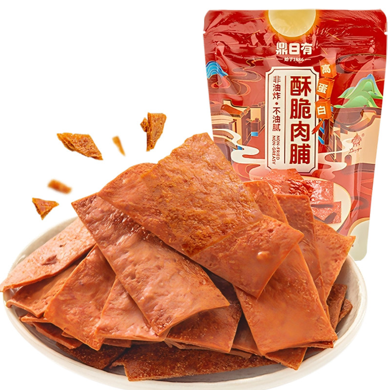 鼎日有酥脆肉脯39g休闲解馋小零食小吃薄脆鸡猪肉脯高蛋白肉干