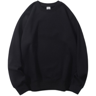 600G超柔不倒绒加绒加厚银狐绒重磅纯色卫衣男女雾霾蓝内搭保暖冬