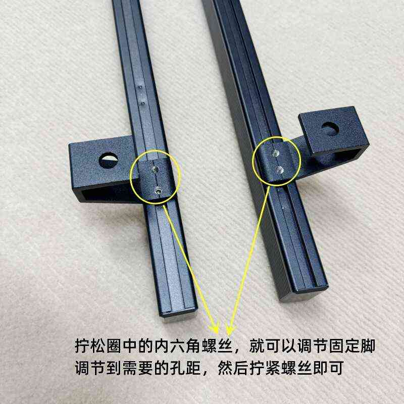 黑色玻璃门拉手大门木门把手铝合金有框大门拉手可调孔距推拉门