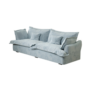 花瓣云朵布艺沙发客厅小户型双三人出租房卧室公寓奶油风懒人沙发