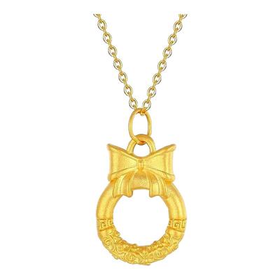 老凤祥黄金蝴蝶结项链送女友