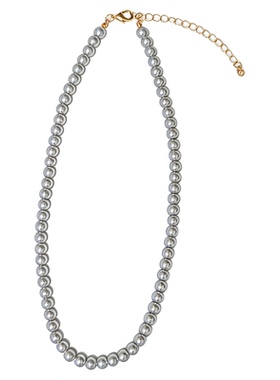 秋冬灰色真多麻珍珠轻奢锁骨链