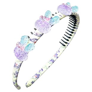 儿童软糖美学可爱夜光兔碎花发箍女孩防滑碎发神器带齿甜美发饰