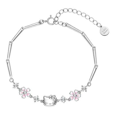 手链潮色绘纯银HelloKitty女
