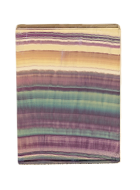 天然彩萤石无事牌吊坠