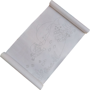 春天春游百米长卷涂鸦画布幼儿园节日绘画长卷植树节儿童涂鸦画布