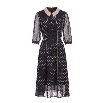 乔万尼春装新款法式连衣裙高级感收腰艺术感显瘦减龄春季EF3E823