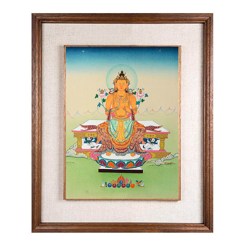 关装饰画墙壁客厅挂画弥勒佛