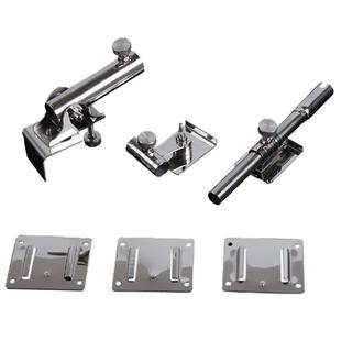 加厚插片不锈钢钓箱配件三件套渔具左右互换炮台鱼护架拉饵盘支架