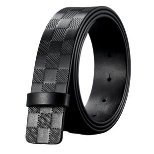 不带头皮带男真皮无头男士腰带不带滑扣头层纯牛皮打孔无扣裤带身