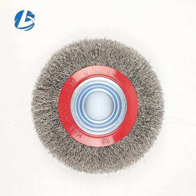不锈钢丝钢丝轮机用平型钢丝刷滚筒磨具刷油石圆盘金属轮除锈轮