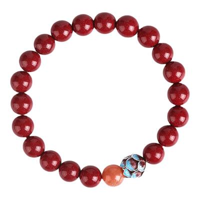 【官方正品】朱砂莲花静心手串