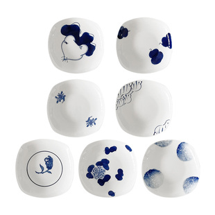 择学家 酱醋碟系列 景德镇手绘青花日常实用小碟 定制 中中式