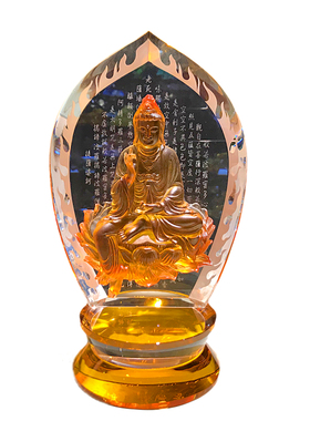 27cm佛光版净瓶观音佛像琉璃摆件观世音菩萨居家客厅家用佛堂供奉