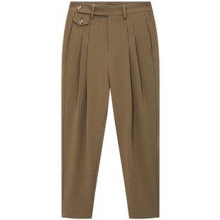 夏季薄款休闲裤男士宽松直筒韩版潮流冰感超薄速干日系西装裤子男