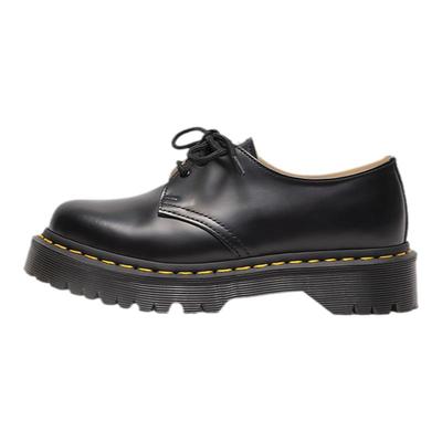 单靴不开胶英伦风小皮鞋幂幂同款