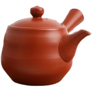 日本常滑烧急须 玉阳 朱泥 260ml 纯手工侧把日式紫砂陶茶壶现货