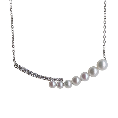 微笑项链天然淡水珍珠锁骨链