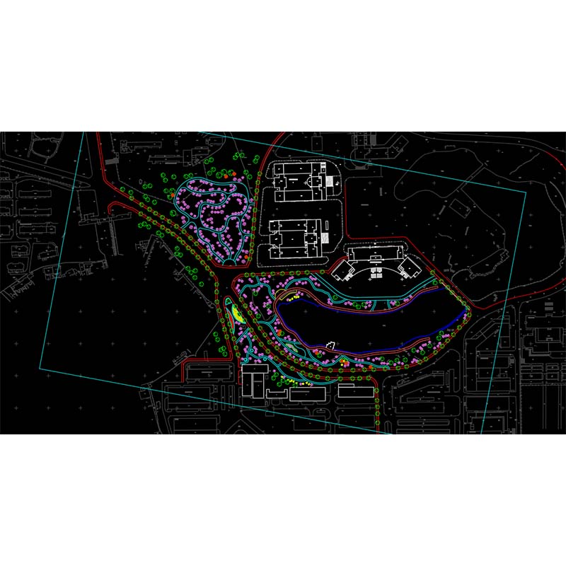 3d建筑园林景观道路绿化提成鸟瞰效果施工图设计汇报方案文本制作