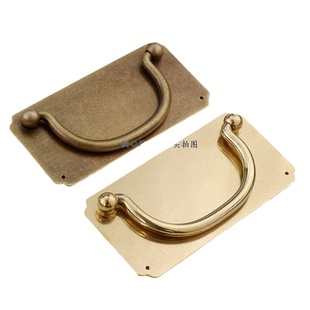 中式黄铜拉手仿古金钱纯铜抽屉拉手复古家具柜门柜子药柜把手拉环