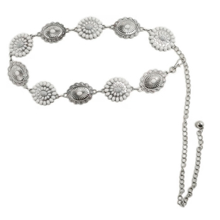 复古波西米亚民族风腰链女重工花朵镶嵌配裙子连衣裙腰带金属腰封