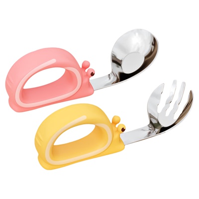 布比熊儿童叉勺316不锈钢