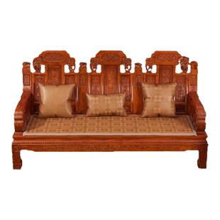 新中式红木沙发垫夏季凉席椅垫实木椅子座垫防滑实木沙发垫可定制