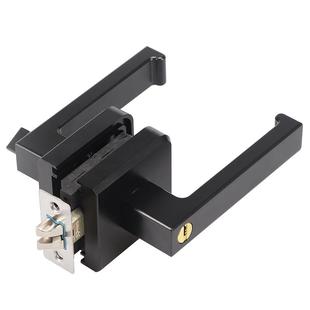 浴室平开玻璃门锁磁吸有门框极窄门锁静音带钥匙铝合金卫生间门锁