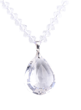 假一赔十天然白水晶女项链