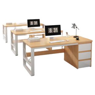 办公桌简约现代办公室职员工位台式书桌椅组合简易带抽屉电脑桌子