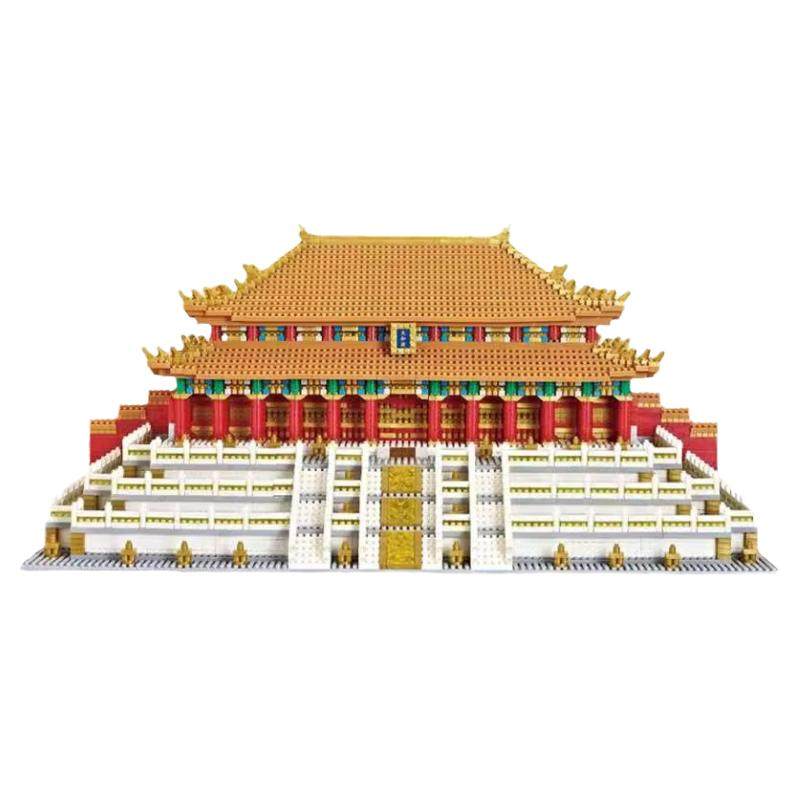 太和殿故宫中国风榫卯积木拼装玩具男孩益智拼图3D立体古建筑模型