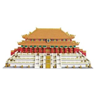 太和殿故宫中国风榫卯积木拼装玩具男孩益智拼图3D立体古建筑模型