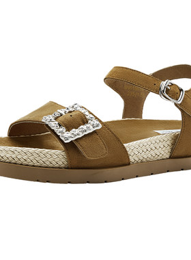 NineWest/玖熙一字带编织凉鞋