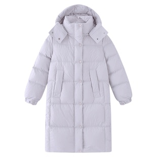 象老大女童羽绒服长款云朵泡芙高充绒量25新款高中生冬季外套加厚