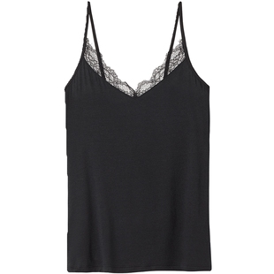 Intimissimi意舒漫莫代尔含羊绒V领蕾丝边修身打底吊带LTD28Q